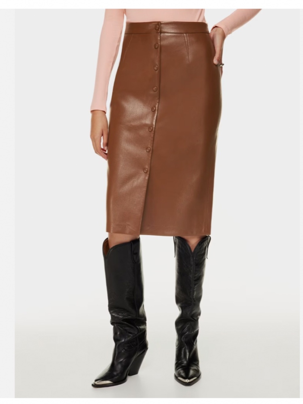 Aritzia Wilfred Vegan pencil Manor Skirt Size 6 NWOT